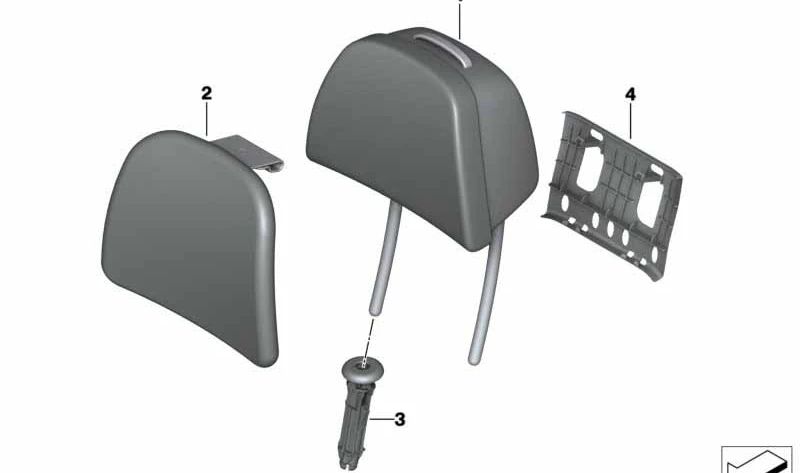 Reposacabezas Confort Cuero para BMW X7 G07 (OEM 52108494789). Original BMW