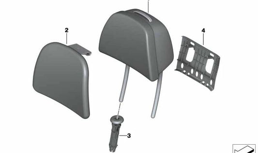 Reposacabezas confort de cuero bicolor OEM 52208495196 para BMW G07. Original BMW.