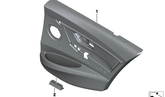 Revestimiento de Puerta de Tela Trasera Derecha para BMW Serie 3 F30, F31 (OEM 51427280902). Original BMW.