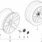 Tornillo de rueda para BMW X5 E53 (OEM 36136756298). Original BMW