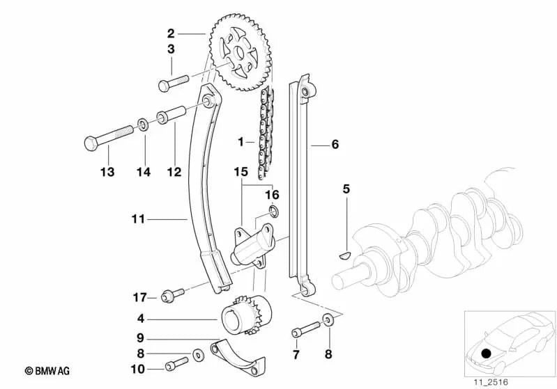 O-ring for BMW 3 Series E36, E46, 5 Series E34 (OEM 11121247857). Genuine BMW