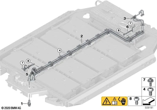 Tornillo ISA para BMW I12, I12N (OEM 07129907055). Original BMW