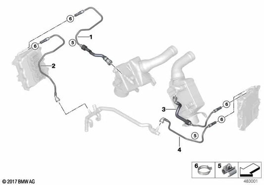 Clip para BMW F07, F10N, F11N, F06, F12, F13, F01N, F02N (OEM 17127575436). Original BMW.