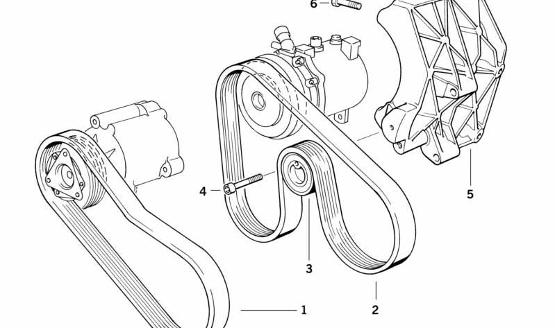 Support de climatisation OEM 64551402233 pour la série BMW 3 (E36). BMW d'origine.