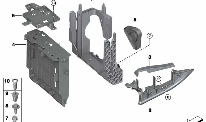 Schieber para BMW X5 F15, X6 F16 (OEM 12907634544). Original BMW