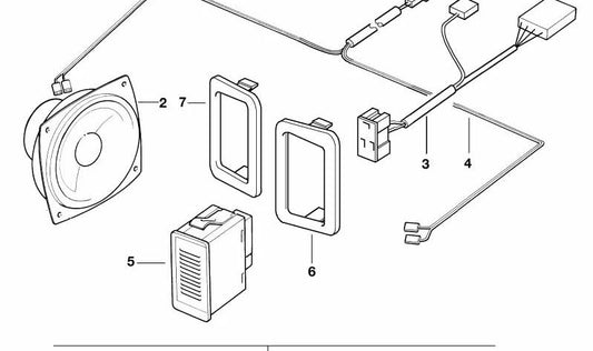 Cableado de Altavoces para BMW E34 (OEM 65618355135). Original BMW