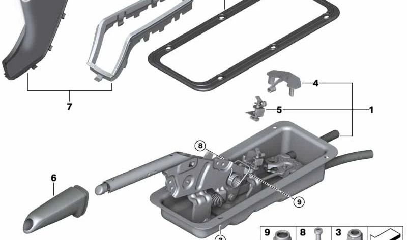 Empuñadura de freno de mano de cuero Oregon para BMW Z4 E85 (OEM 34406759356). Original BMW