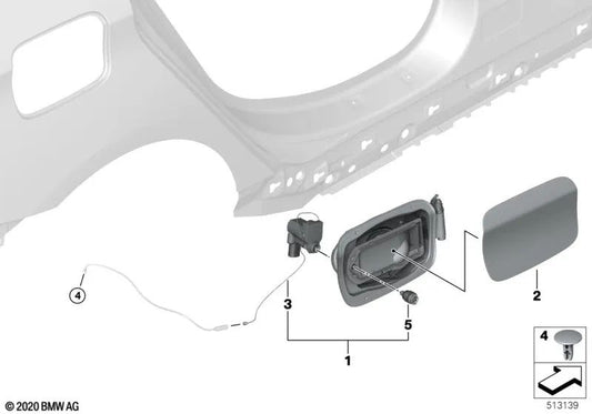 Tapa Cubierta para BMW Serie 2 F45, F45N (OEM 51177302255). Original BMW