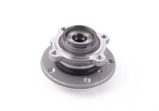 Wheel hub with front bearing for BMW 1 Series F20, F21, 2 Series F22, F23, 3 Series F30, F31, F34, F35, 4 Series F32, F33, F36 (OEM 31206876844). Original BMW