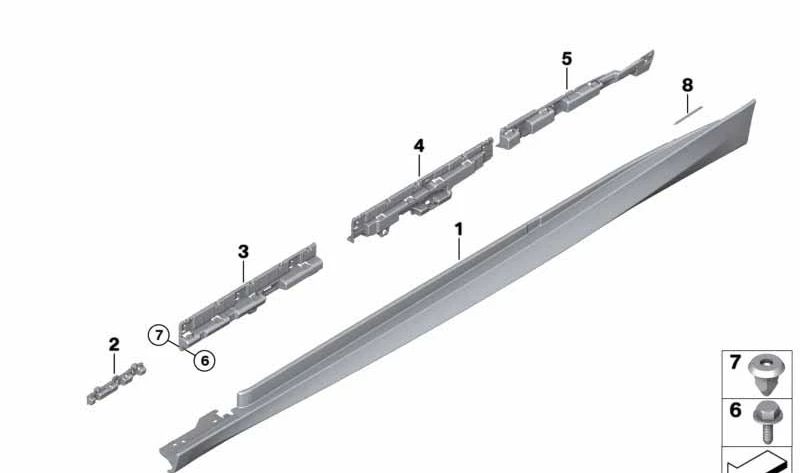 OEM Right Support Guide 5177293744 für BMW F34. Original BMW.