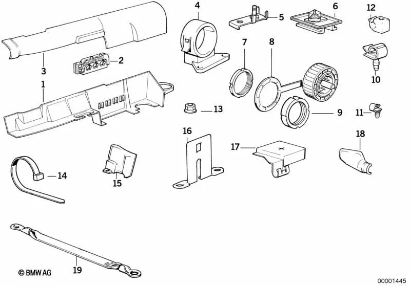 Soporte para BMW Serie 3 E30 (OEM 12521719521). Original BMW