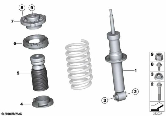 Rear shock absorber for BMW G02, G02N (OEM 33506890945). Original BMW