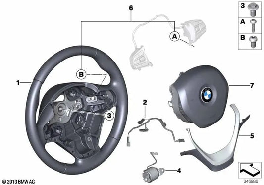 Cable de conexión para volante BMW F20, F21, F22, F23, F30, F31, F32, F33, F34, F35, F36. . Original BMW