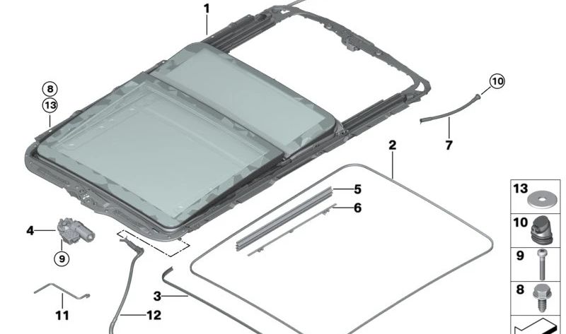 Actuador para BMW X1 E84, X3 F25, X5 F15, F85, MINI F54, F55, F56, F60, F65, F66 (OEM 54102993883). Original BMW