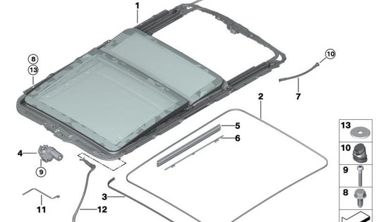 Manguera de drenaje de agua trasera para BMW X5 F15, F85 (OEM 54107309416). Original BMW