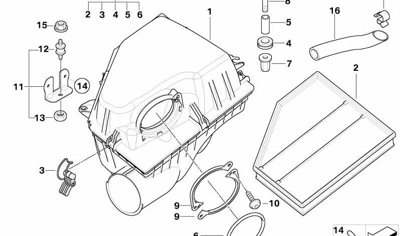 Le tube d'admission OEM 13717806241 pour BMW E60, E61, E63, E64. BMW d'origine.