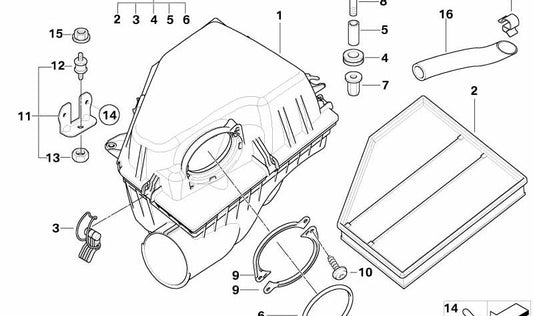 Le tube d'admission OEM 13717806241 pour BMW E60, E61, E63, E64. BMW d'origine.