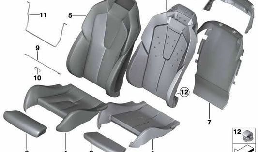 Foam Sports Backup OEM 52108055498 für BMW F06, F12, F13. Original BMW.