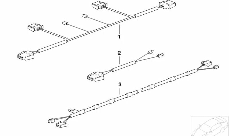 Arnés de cables Capota para BMW Serie 3 E36 (OEM 61128378960). Original BMW