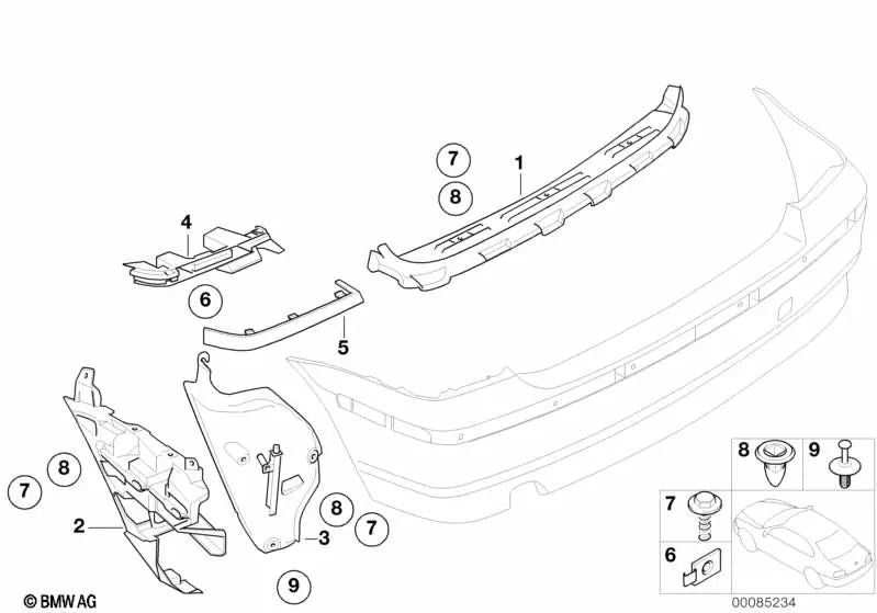 Leitfaden für BMW Serie 3 E46 (OEM 51128269755). Original BMW