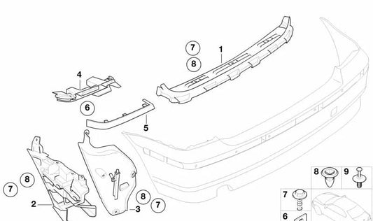 Linke Führung für BMW E46 (OEM 51127894799). Original BMW