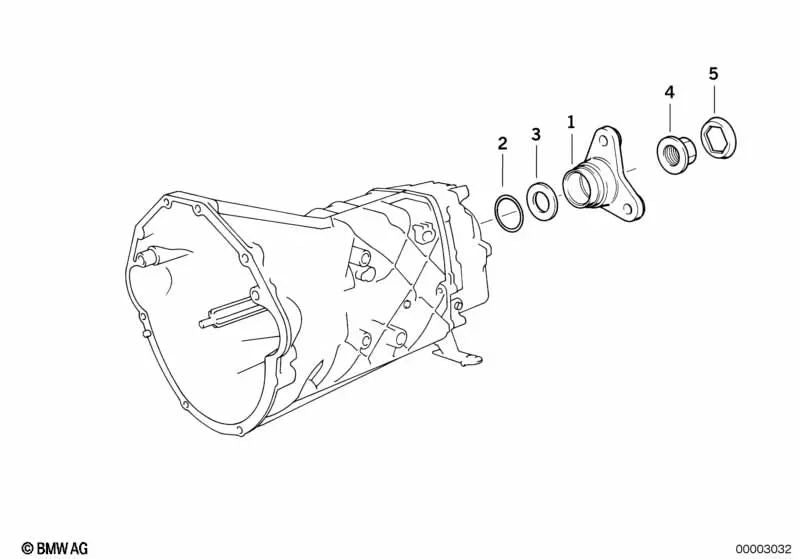 Tuerca con brida para BMW E31 (OEM 23211222211). Original BMW.