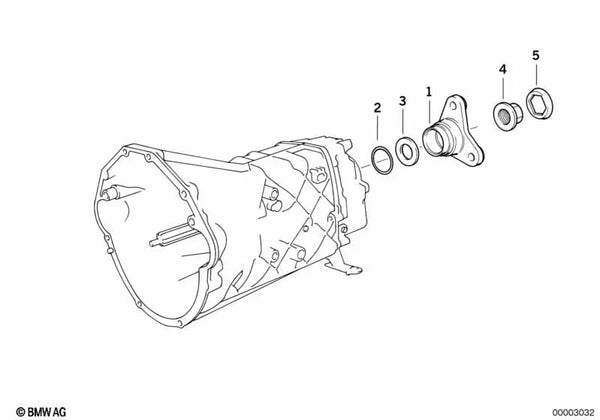 Tuerca con brida para BMW E31 (OEM 23211222211). Original BMW.