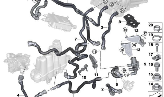 Pasamuros OEM 64218838385 para BMW F40, F52, F70, F44, F45, F46, U06, F48, F49, U11, U12, F39, U10, F65, F66, U25. Original BMW.