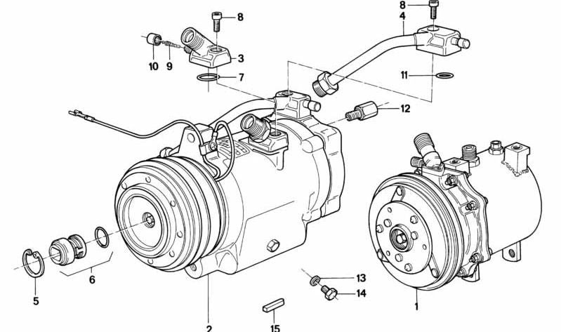 Válvula de aire acondicionado OEM 64521354982 para BMW E21, E12, E28, E24, E23. Original BMW.