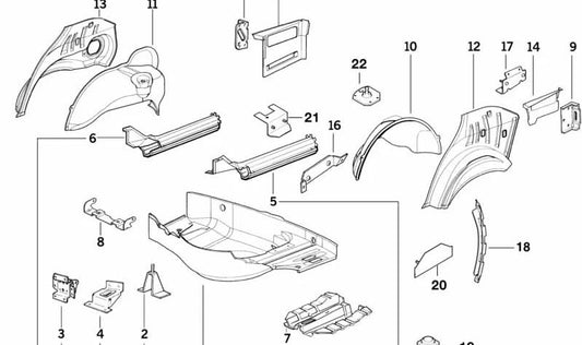 Spottelementgabel für BMW E36 (OEM 41118171144). Original BMW