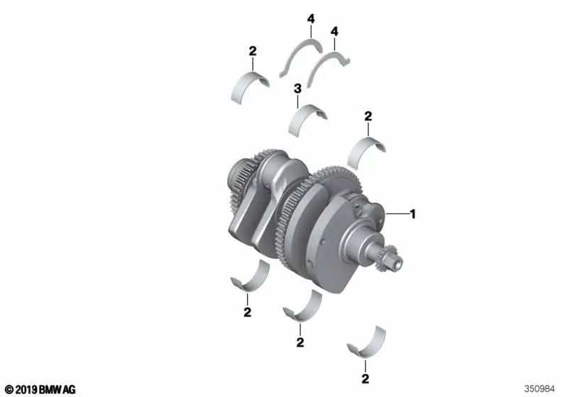 Thrust washer for BMW I01, I01N (OEM 11118524816). Original BMW.