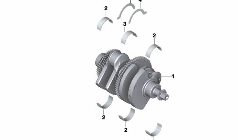 Cojinete marrón para BMW I01, I01N (OEM 11218524802). Original BMW