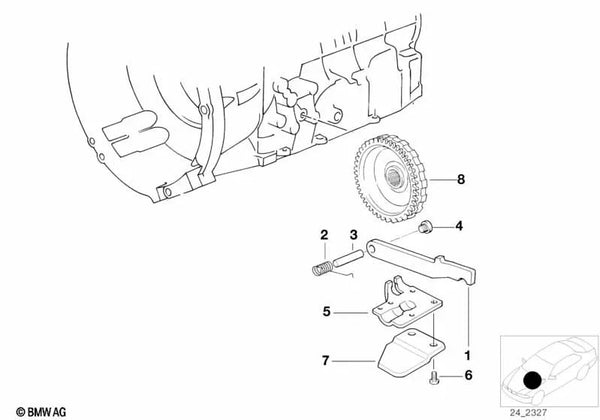 Tapa de protección para BMW Serie 3 E36, Serie 5 E34, E39, Serie 7 E32, E38 (OEM 24341421750). Original BMW.