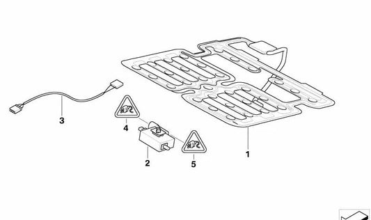 Passenger Seat Recognition Sensor Pad for BMW E85, E86 (OEM 65776978840). Original BMW.