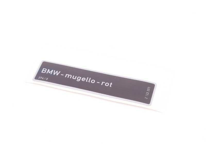 Cartel de aviso para BMW Serie 3 E36 (OEM 71212122203). Original BMW