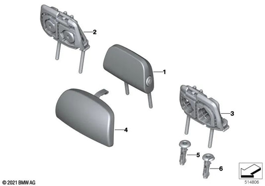 Guía reposacabezas bloqueable para BMW F40, F44, I20 (OEM 52207949126). Original BMW