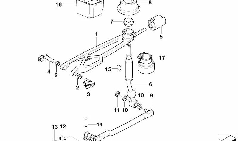 OEM Alterar alavanca 25117501188 para BMW E39. BMW original.