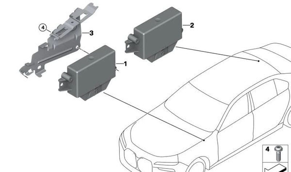 Unidad de Control del Sensor Ultrasónico para BMW U06, G60, G70, I20, U11, U12, F95N, G05N, G18N, F96N, G06N, G07N (OEM 66205A89431). Original BMW