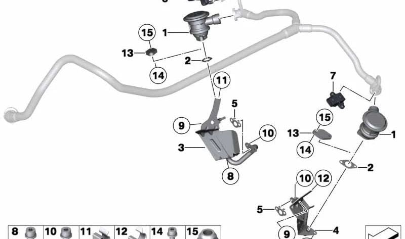 Junta de Metal para BMW E46, E39, E60, E61, E38, E65, E66, F01, F02, E83, E53, E85 (OEM 11727514860). Original BMW