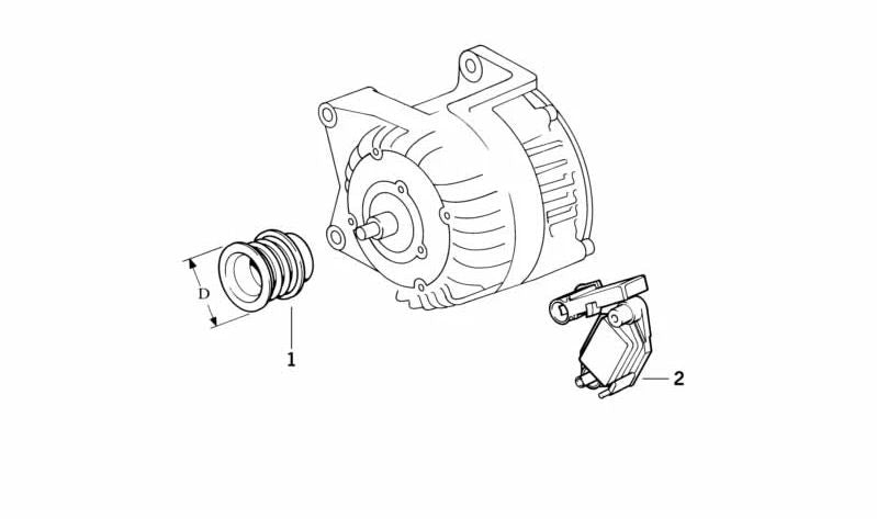 Polea para BMW E36, E34 (OEM 12311247306). Original BMW