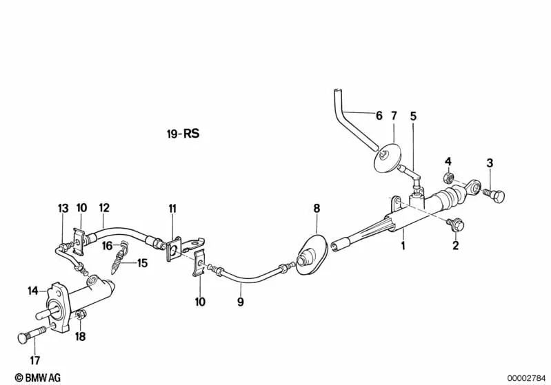 Tubería para BMW E34 (OEM 21522294373). Original BMW.