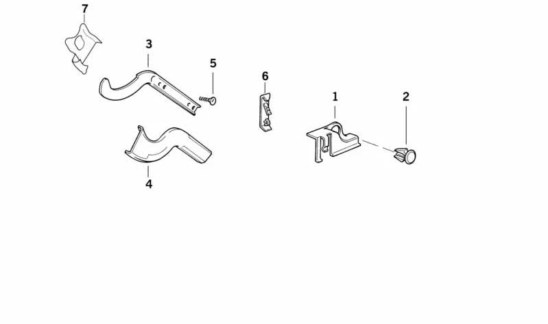 Cable routing cover right for BMW 5 Series E34 (OEM 61138359367). Original BMW