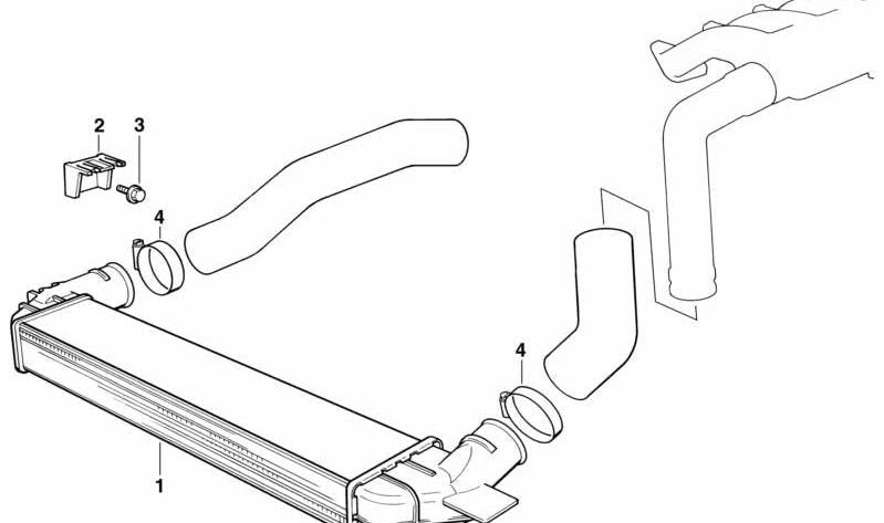 Clamping clip for BMW 3 Series E36 (OEM 17512245513). Original BMW