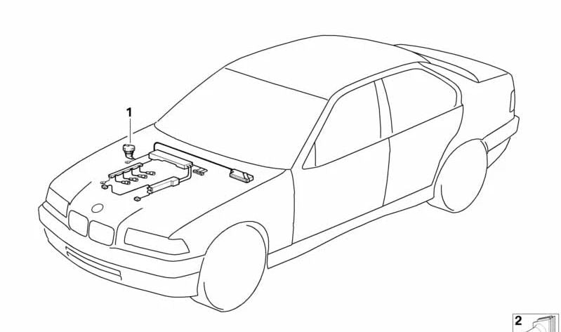Arnés de cables del motor DDE para BMW Serie E36 (OEM 12512247121). Original BMW