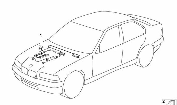 Cableado eléctrico OEM 12511438659 para BMW Serie 3 E36 (316i, 318i, 318is, 320i, 323i, 325i, 328i, M3). Original BMW.