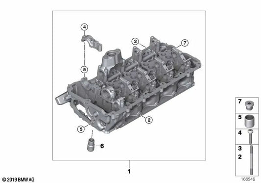 Cabeza de Cilindro para BMW Serie 5 F07, F10, F11 Serie 6 F12, F13 Serie 7 F01, F02, F04 X5 E70N X6 E71, E72 (OEM 11127573937). Original BMW