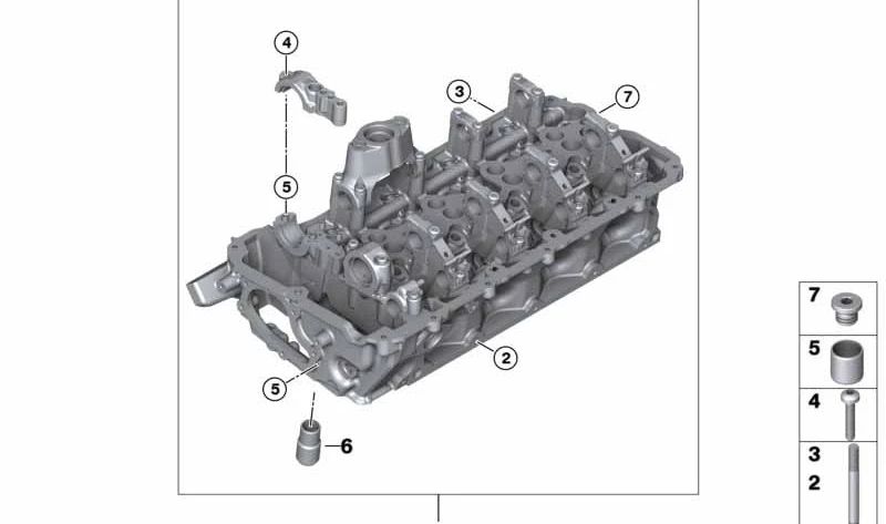 Culata para BMW X5 E70, X6 E71 (OEM 11127586179). Original BMW