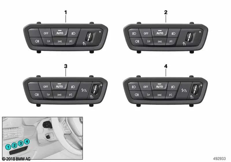 Unidad de control de luces para BMW F91, F92, F93, G14, G15, G16 (OEM 61315A16B16). Original BMW