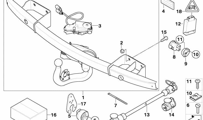 Unidad de liberación cabezal esférico para BMW E90, E91, E92, E93 (OEM 71606784797). Original BMW