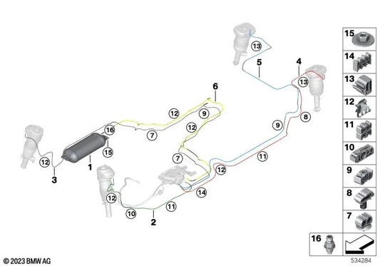 Front left air duct for BMW X5 G05, G05N, G18, G18N, X6 G06, G06N, X7 G07, G07N (OEM 37206878497). Original BMW